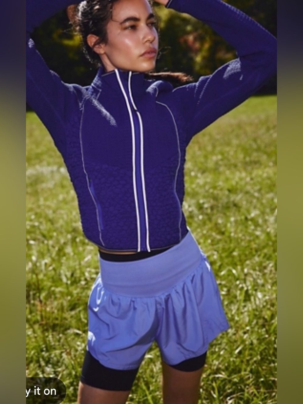 NWT Free People FP Movement "Carpe Diem" shorts in Blueberry XL